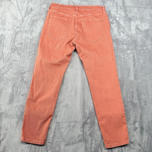 Banana Republic Women Jeans High-rise Skinny 30 Short Straight Leg Perect Peach - Picture 2 of 11